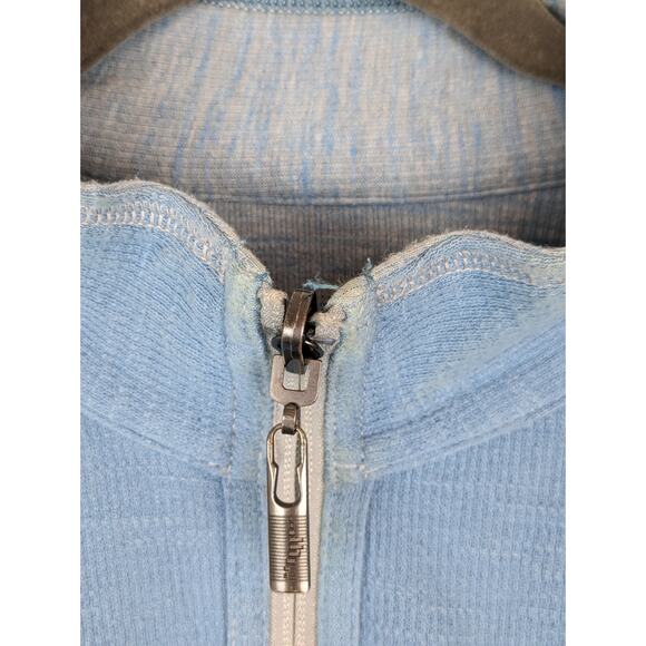 Tommy Bahama Sweater Reversible Quarter Zip Cotton Lyocell Outdoor Blue Size L - Picture 6 of 9